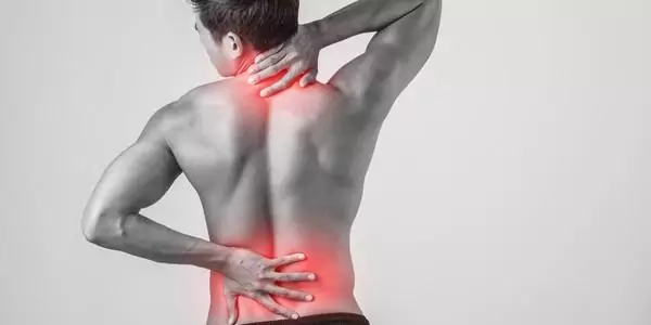 Persistent pain image of man with multiple sources of pain